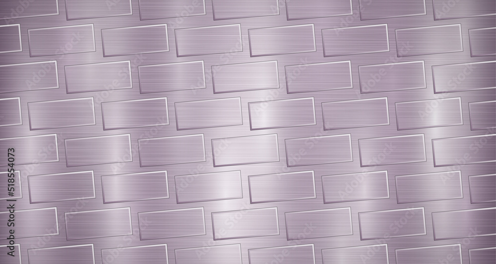 Abstract metallic background in purple colors with highlights and a texture of big voluminous convex rectangles, like bricks Abstract metallic background in purple colors with highlights and a texture of big voluminous convex rectangles, like bricks