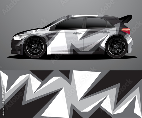 Rally car decal graphic wrap vector  abstract background