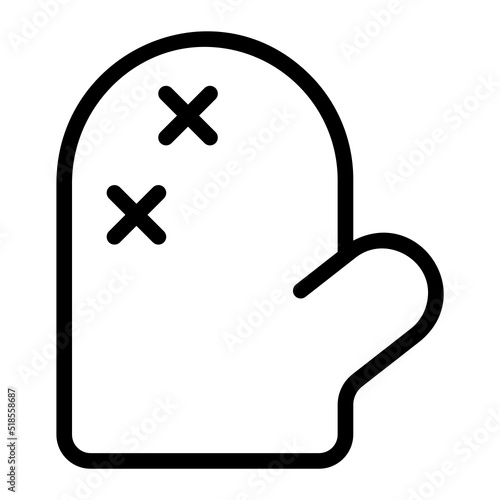 oven mitts line icon