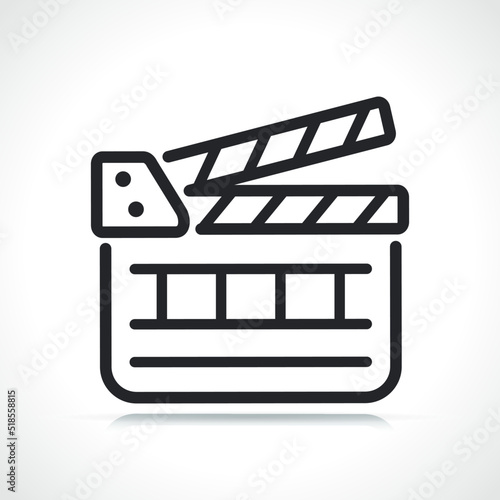 cinema or movie clapper icon