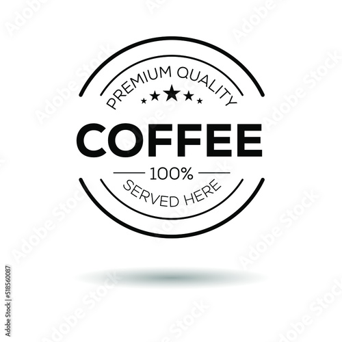 Creative (Coffee) drink, Coffee sticker, vector illustration.