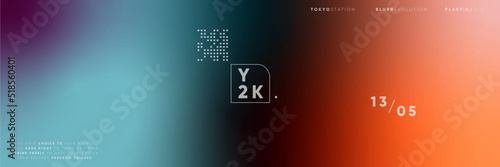 Smooth blurred gradient background. Vector mesh dynamic graphic design for poster, cover, web template. Aesthetic y2k color pattern for technology, space or science abstract colorful promo art. 