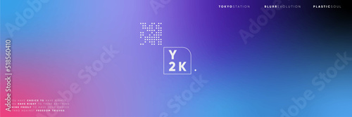 Smooth blurred gradient background. Vector mesh dynamic graphic design for poster, cover, web template. Aesthetic y2k color pattern for technology, space or science abstract promo art. Blue and dark.