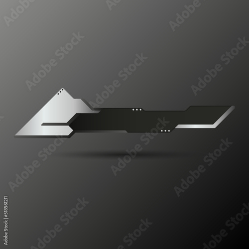 Metallic breaking news lower third blank banner for news video streaming and broadcasting