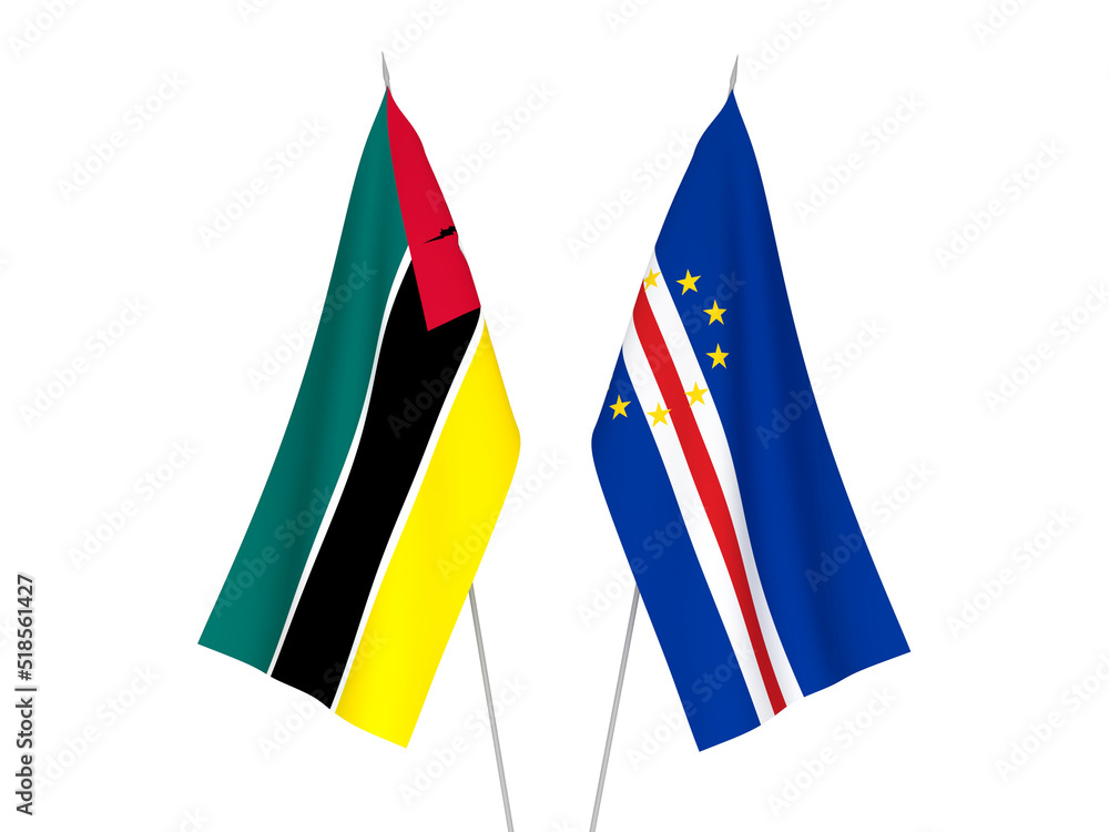 Republic of Mozambique and Republic of Cabo Verde flags
