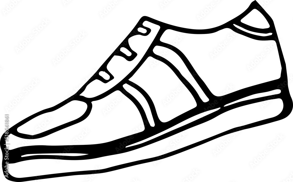 Hand drawn sneakers illustration Hand drawn sneakers illustration