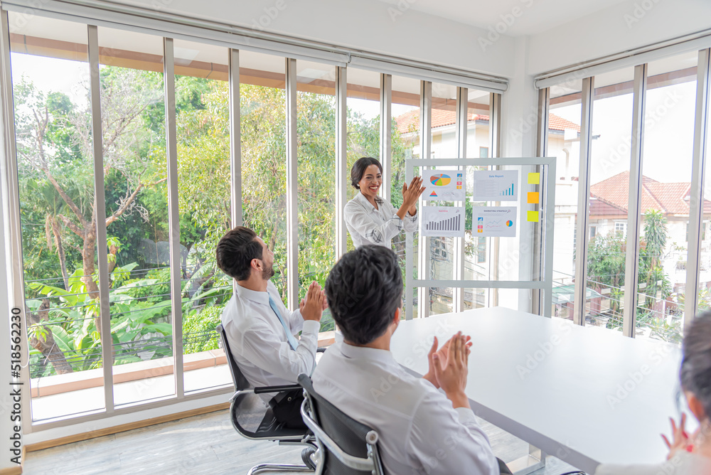 Fototapeta premium confident business woman present in meeting room