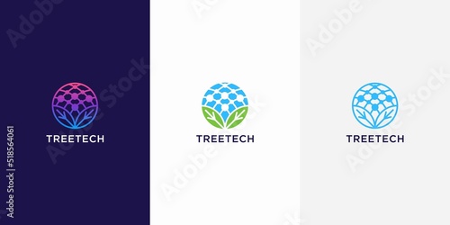 Technology tree logo icon