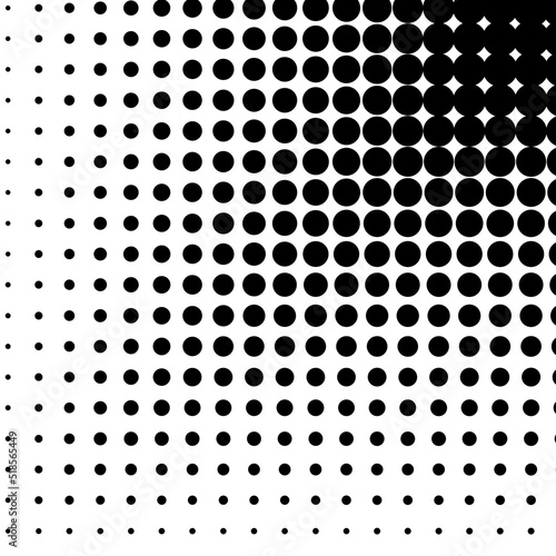 Dots Background. Halftone Backdrop. Black and White Points Pattern. Vintage Pop-art Texture. 