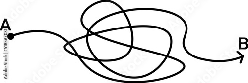 Fotografía Easy and Complex solution illustration