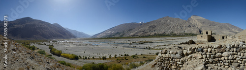 View of the Wakhan valley from Goz Khun, Afghanistan.