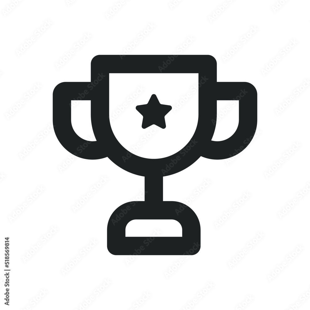 Champion Cup with Outline Style