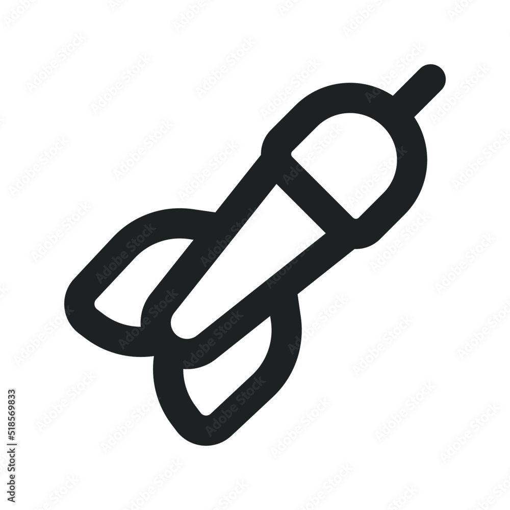 Dart Icon with Outline Style Dart Icon with Outline Style