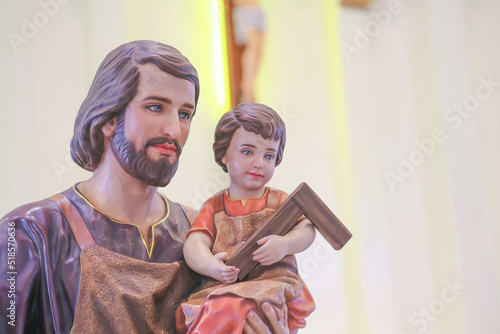 Saint Joseph and Child Jesus catholic religious statue photo