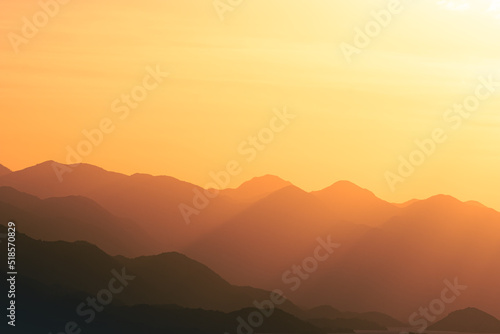 epic sunset above mountain layers in the alps © Africa2008
