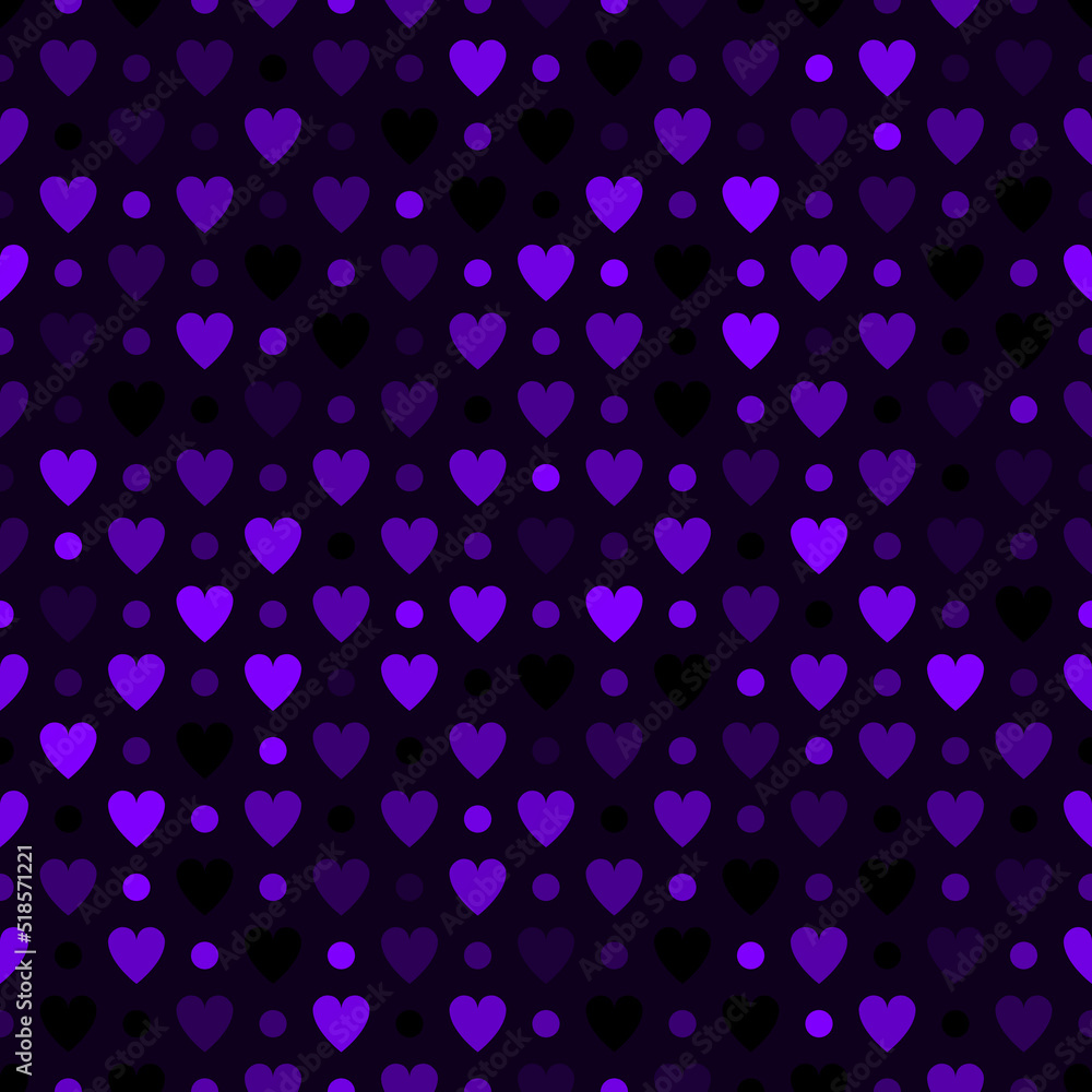 Mosaic purple heart pattern. Decorative Vector texture for Valentines Day Mosaic purple heart pattern. Decorative Vector texture for Valentines Day