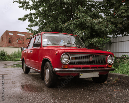 old red car