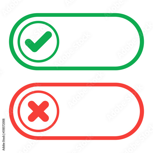 toggle check mark button vector