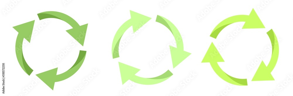 set of recycling icons. recycle logo symbol.Set recycle signs. vector illustration set of recycling icons. recycle logo symbol.Set recycle signs. vector illustration
