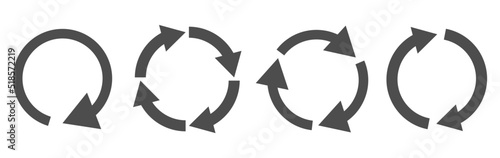 set of recycling icons. recycle logo symbol.Set recycle signs. vector illustration