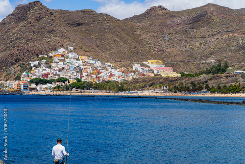 Santa Cruz, Tenerife, June 24, 2022. San Andres town next to Playa de las Teresitas in Santa Cruz , Canary Islands.