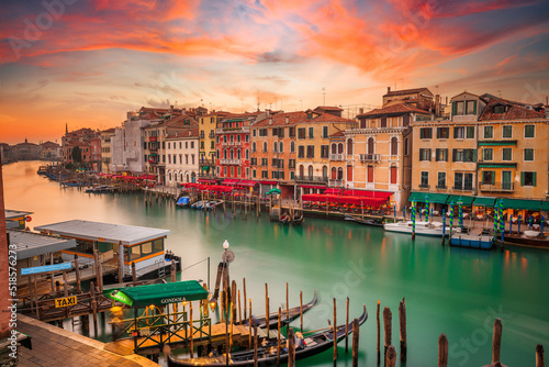 Grand Canal  Venice  Italy at Dusk