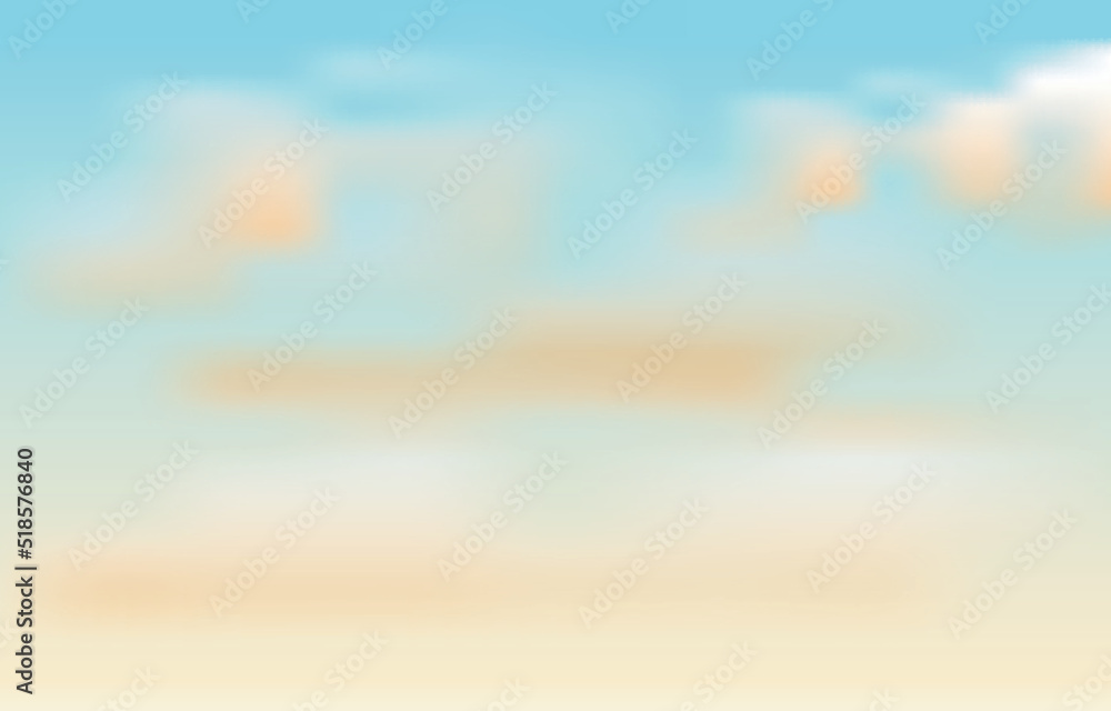 Pastel Green Blue Yellow Cloud Sky Beautiful View Background