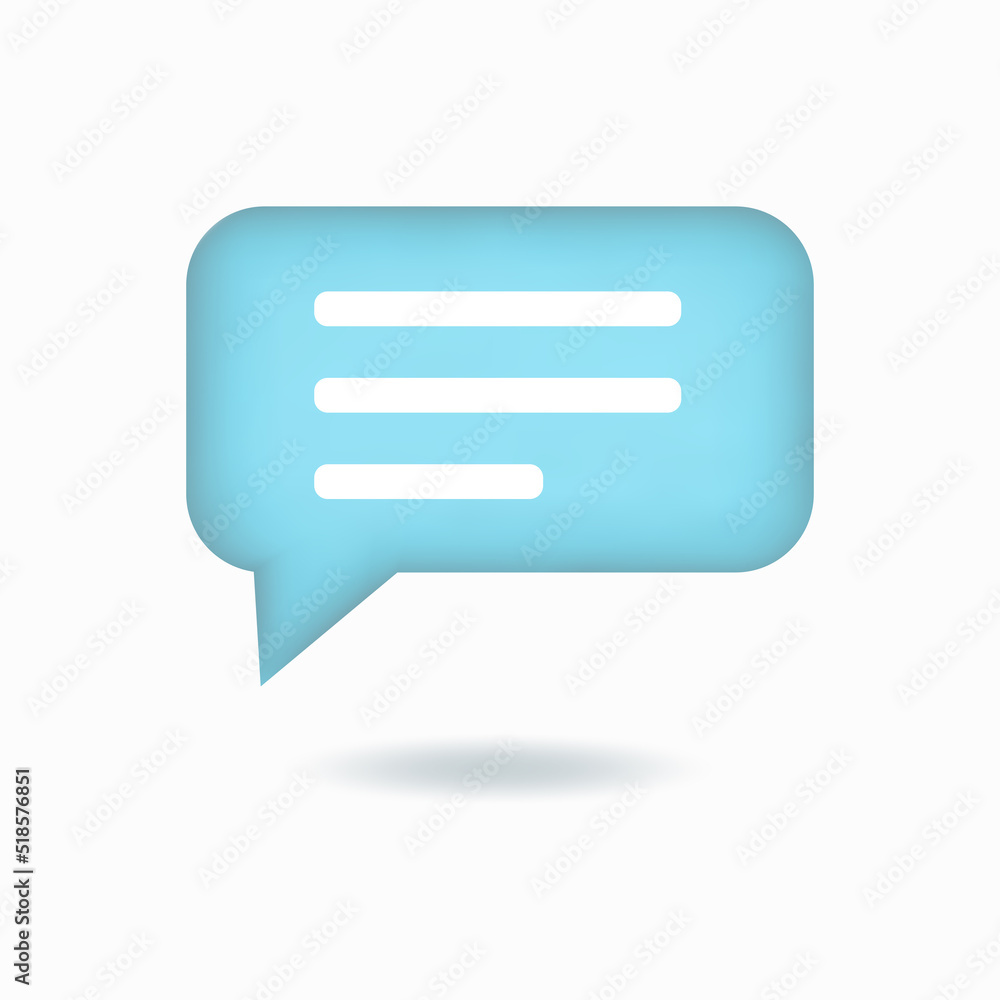 3d chat bubble icon vector illustration. stylze dialogue symbol Background isolated 3d chat bubble icon vector illustration. stylze dialogue symbol Background isolated