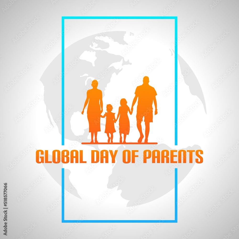Global day of parents vector illustration. 