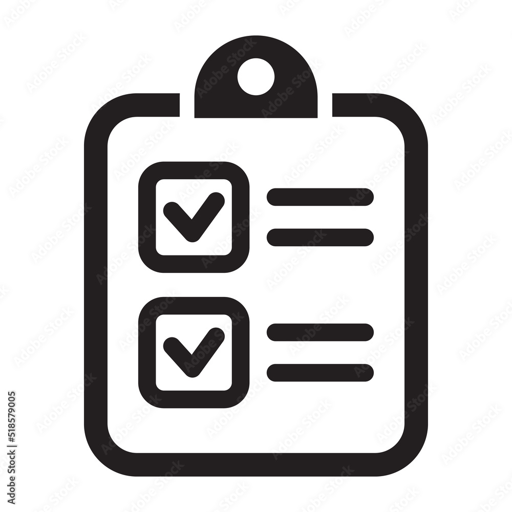 Clipboard icon. Checklist sign symbol for web site and app design. Clipboard icon. Checklist sign symbol for web site and app design.