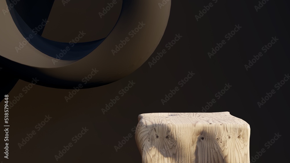 custom made wallpaper toronto digitalDisplay wood Table with black background minimal scene.Summer background 3d rendering with podium. stand for products. wood desk Showcase on pedestal 3d black background studio, 3d Illustration