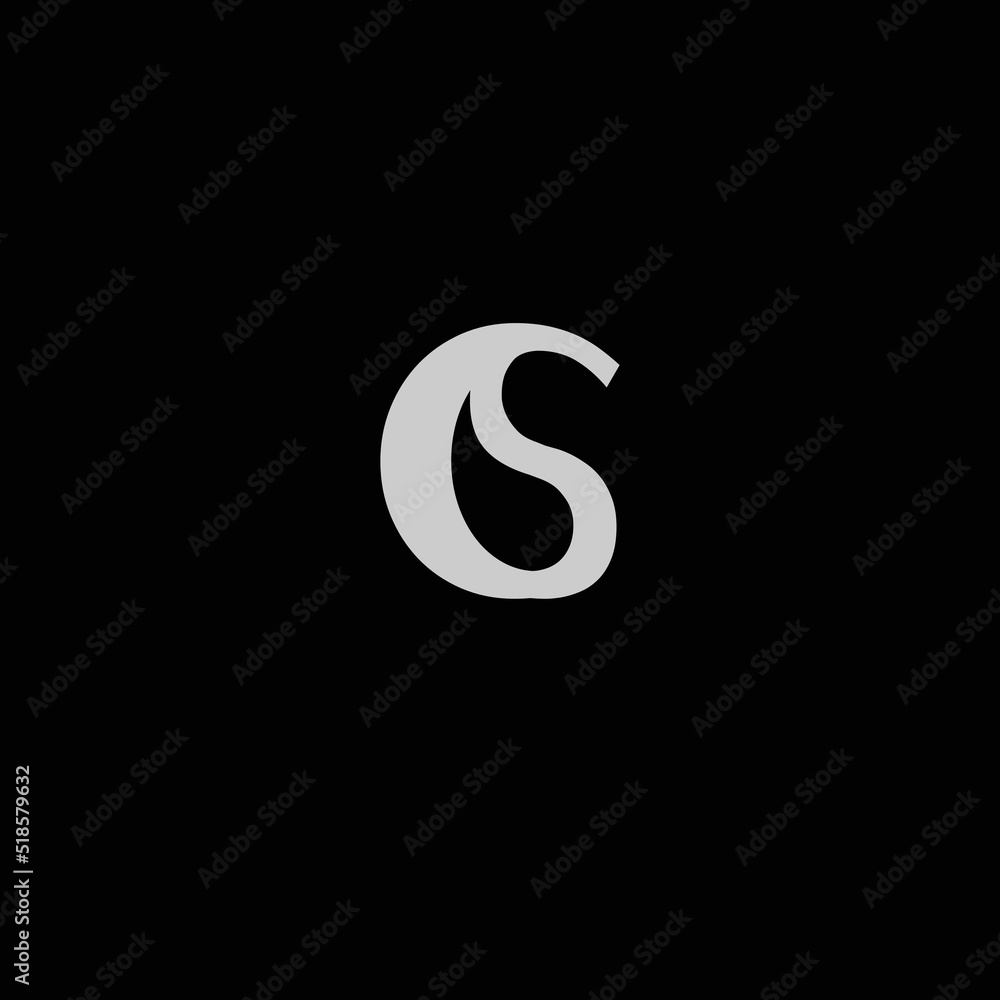 Creative Professional Trendy and Minimal Letter CS Logo Design in Black and White Color, Initial Based Alphabet Icon Logo in Editable Vector Format
