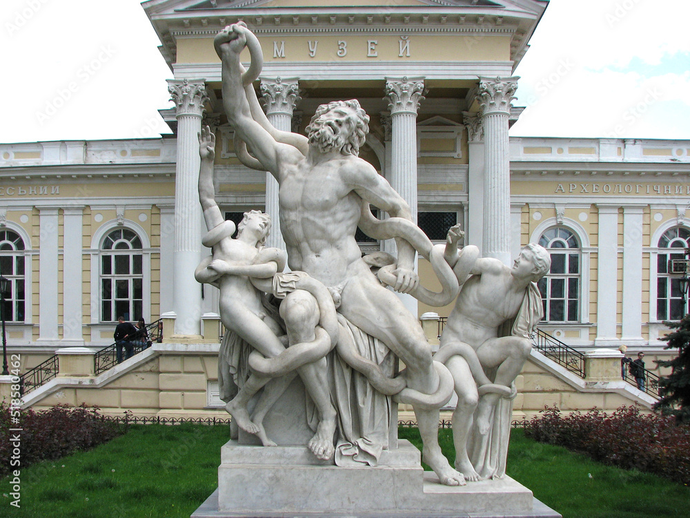 Sculptural group Laokoon in front of the Archaeological Museum in Odessa, Ukraine