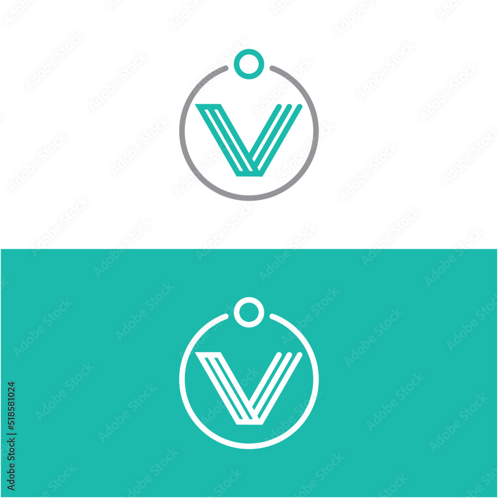 V letter logo vector