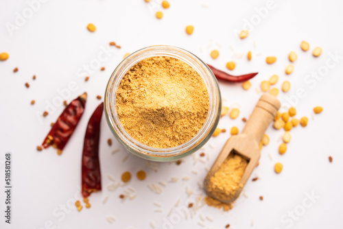 Idli Podi or chutney Powder- dry condiment for South Indian breakfast photo