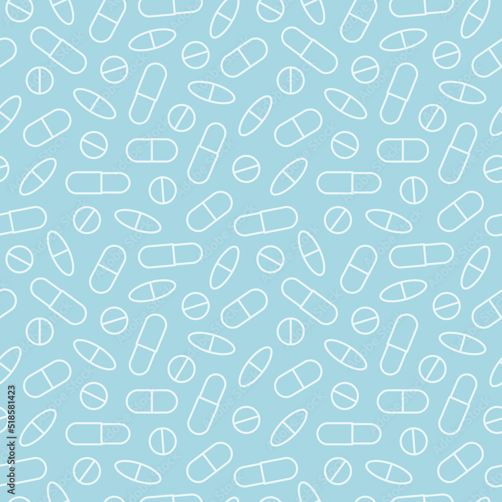 medical seamless of pills- vector illustration medical seamless of pills- vector illustration