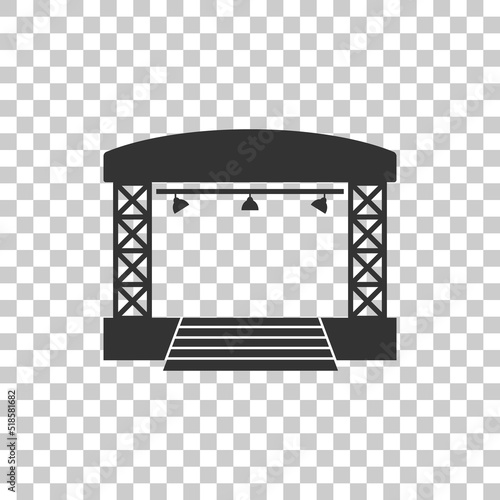 Concert stage icon. Scene isolated on transparent background. © tartumedia