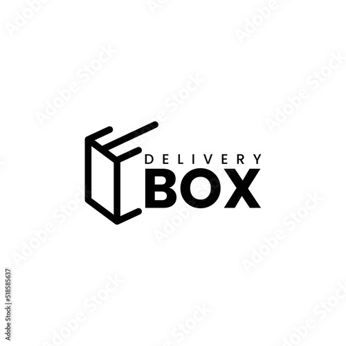 box delivery logo. logo for shipping world