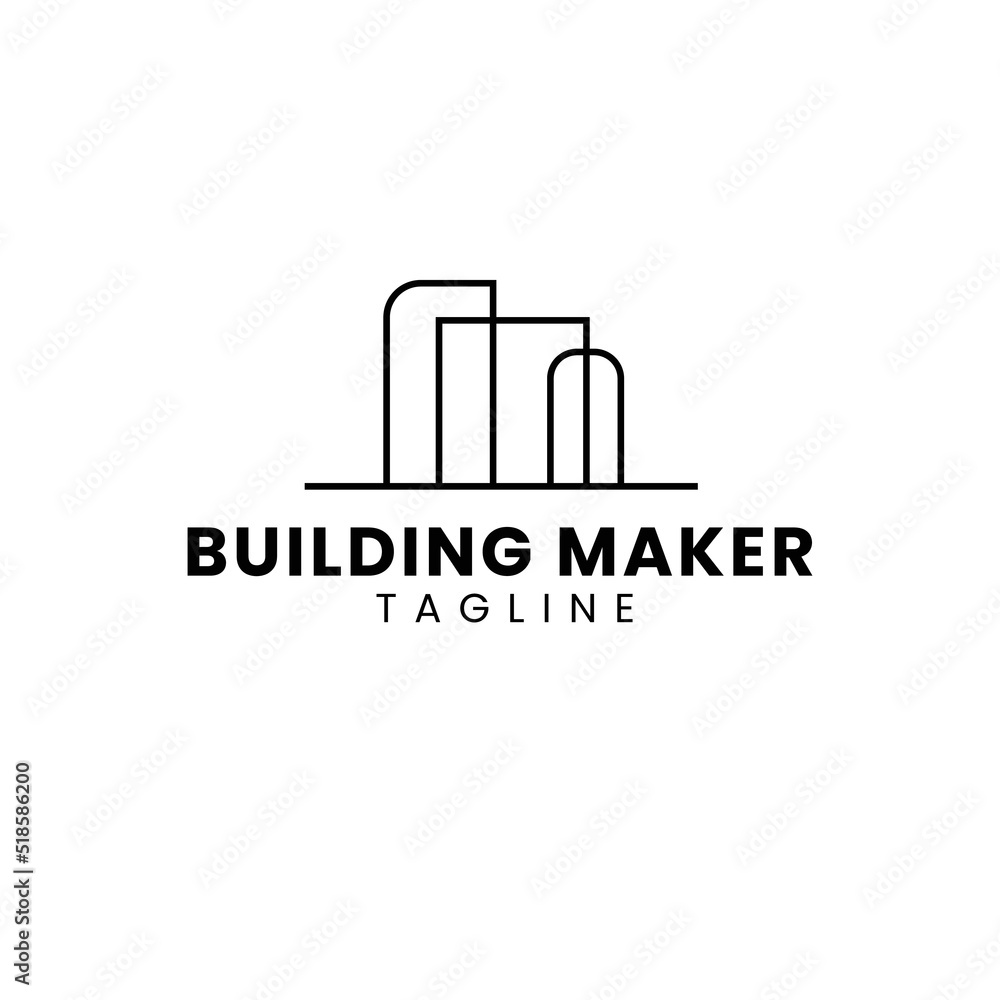 logo pembuat bangunan. logo untuk perusahaan di bidang pengembangan