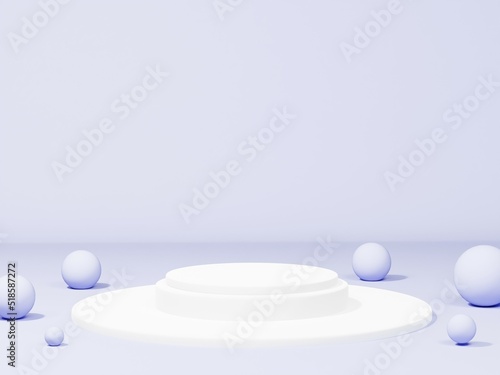 3d rendering podium abstract background with circle art © Wachirawut