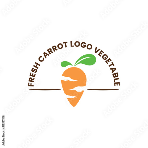 Fresh carrots logo. carrot logo for vegetable needs