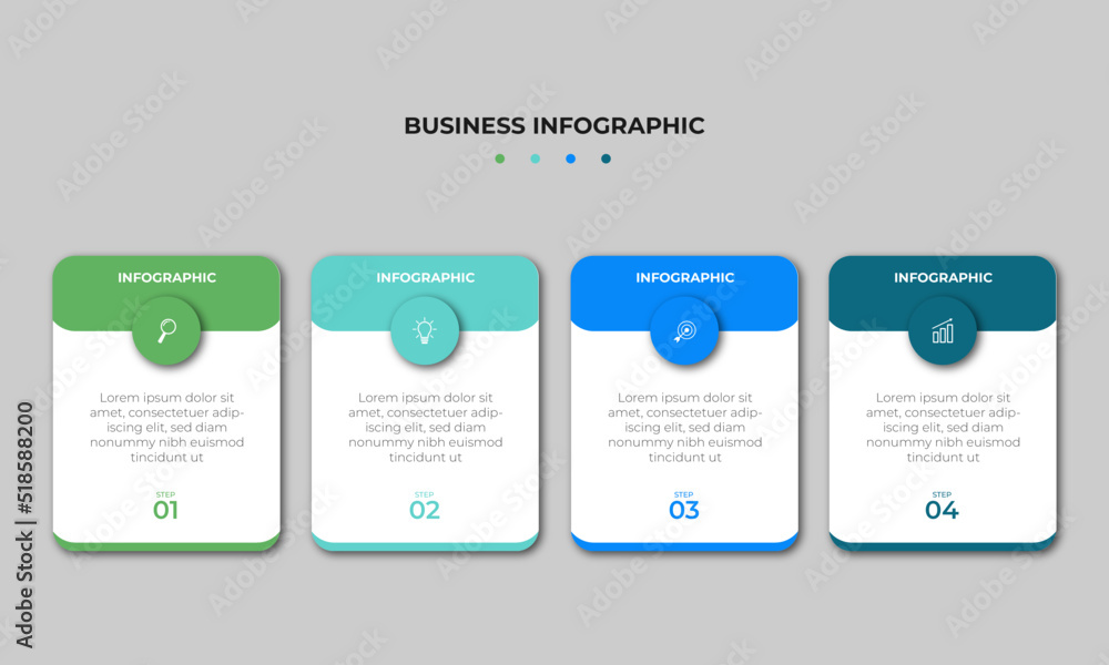 Steps Timeline Infographics Design Template