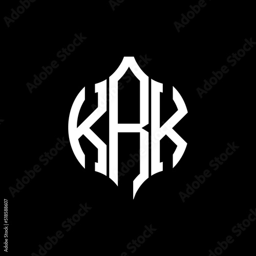 KRK letter logo. KRK best black background vector image. KRK Monogram logo design for entrepreneur and business.
