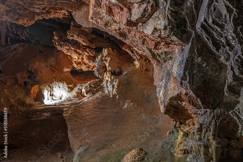 The historic Caves of Diros  a vast caves structure located near Pyrgos Dirou  Laconia  Mani peninsula  Peloponnese  Greece