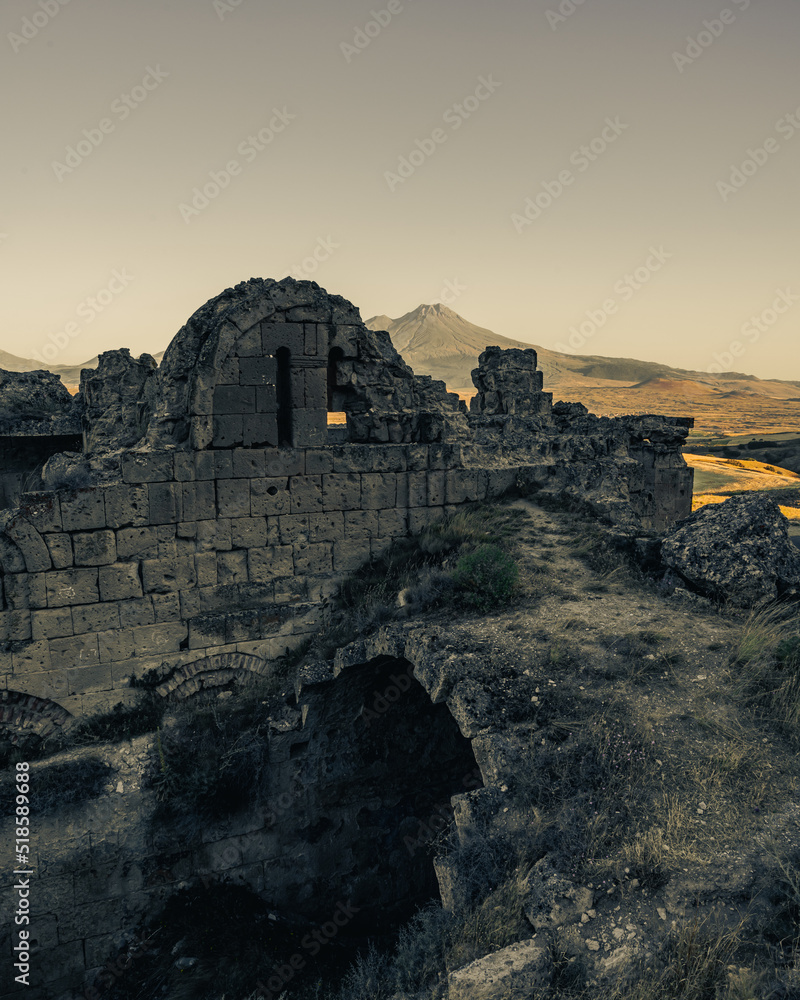 Ancient city near Hasan Volcano in Turkey.