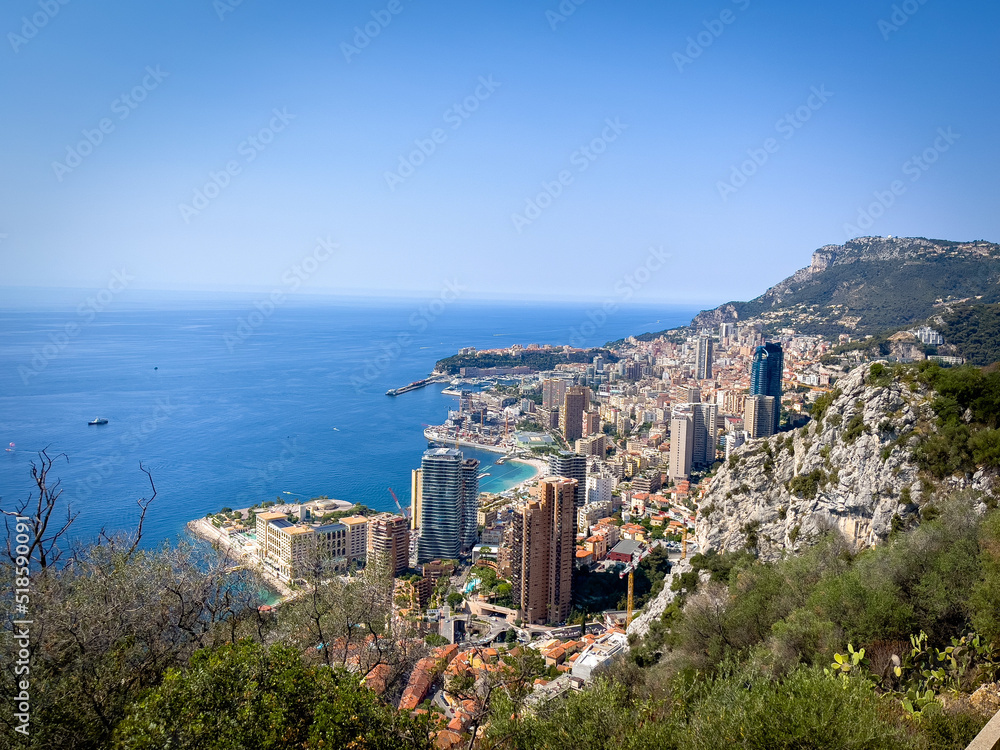 the beautiful turbulent Monaco from above