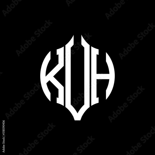 KVH letter logo. KVH best black background vector image. KVH Monogram logo design for entrepreneur and business.
 photo