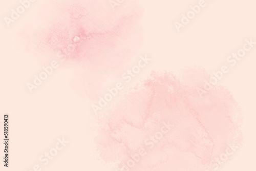 Soft pink watercolour splash in pastel background. Vector illustration.
