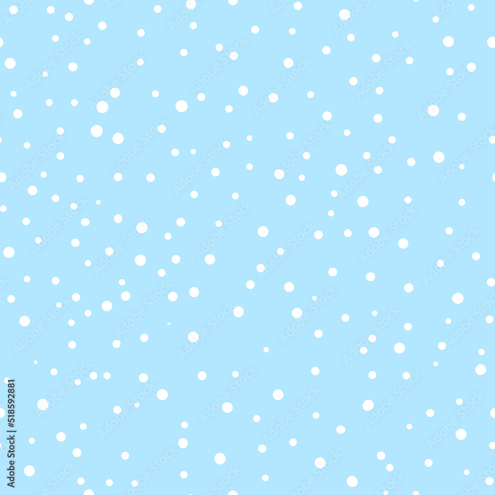 Abstract hand drown polka dots background. Blue dotted seamless pattern with white circles. Template design for invitation, poster, card, flyer, textile, fabric Abstract hand drown polka dots background. Blue dotted seamless pattern with white circles. Template design for invitation, poster, card, flyer, textile, fabric