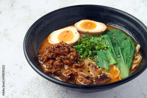 Freshly cooked Japanese food called Tantanmen photo